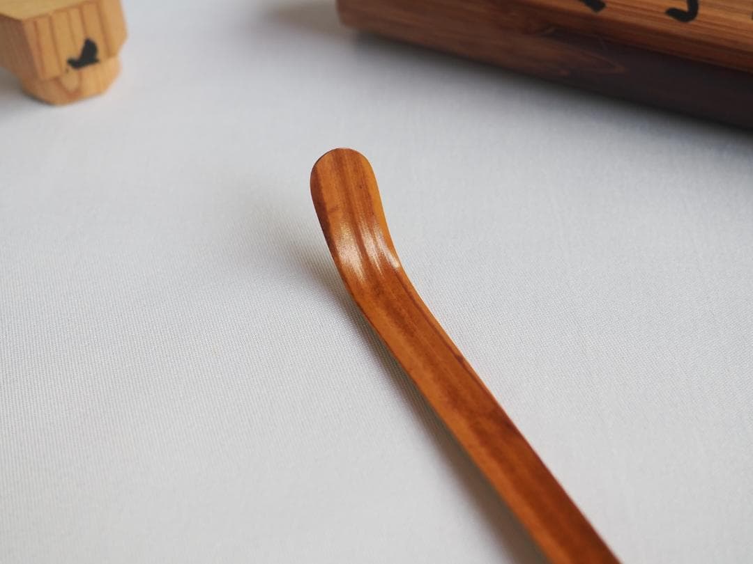 大徳寺511世管長 立花大亀造『竹茶杓』銘：深山路（共箱・共筒）