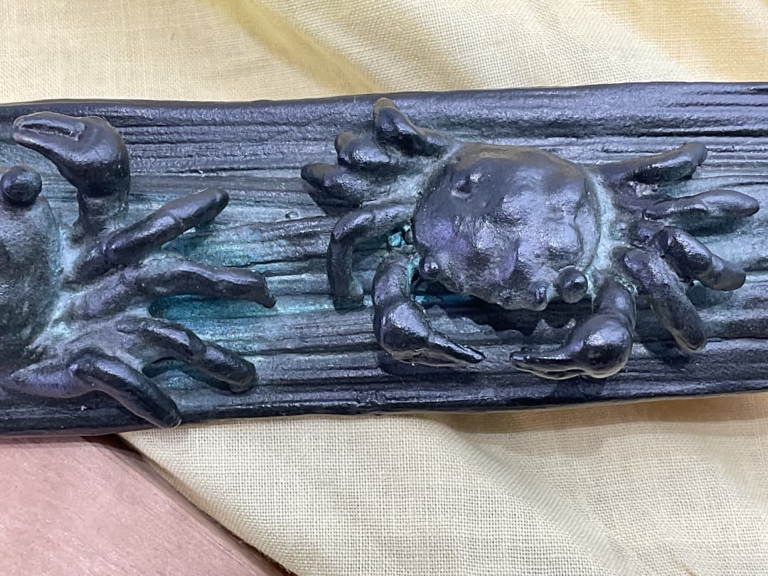 蟹の文鎮　ペーパーウェイト　平井昇（昇甫）作