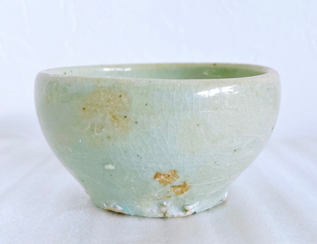 李朝　堅手　白磁　盃　酒器　ぐい呑　時代　本物保証