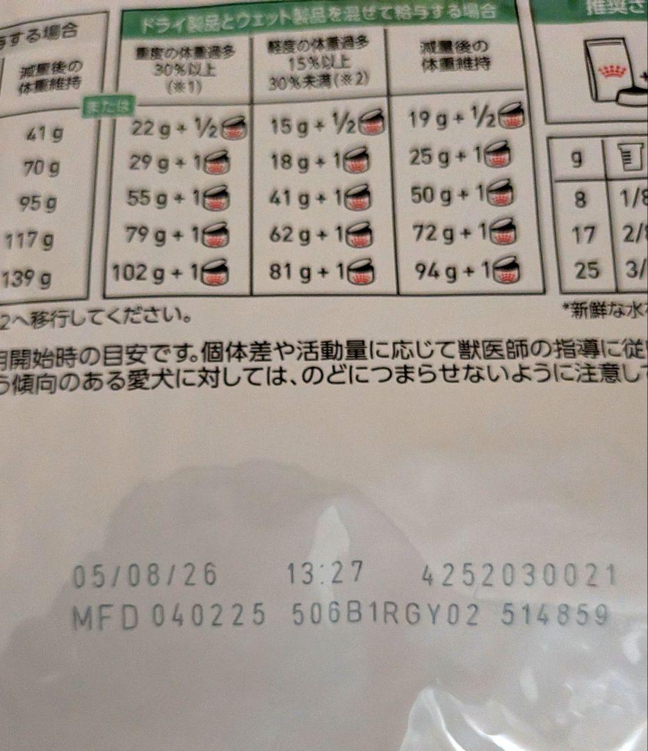 ロイヤルカナン　満腹感サポート　小型犬用　3kg