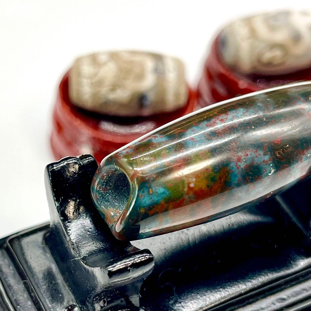 専用 九眼天珠 s744 本物 古代チベット護符 天眼石 老天珠 ジービーズ