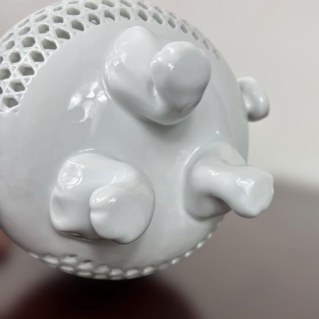 【有田焼】杉原一壷 白磁 香炉 透かし 三つ足香炉