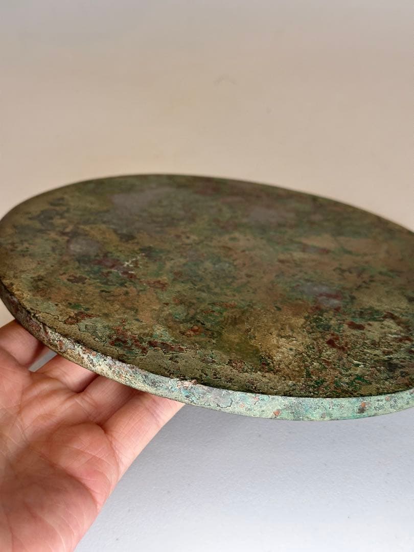 唐代 瑞獣四神文銅鏡 古鏡 青銅鏡 重厚作 銘帯入 時代物 收藏品