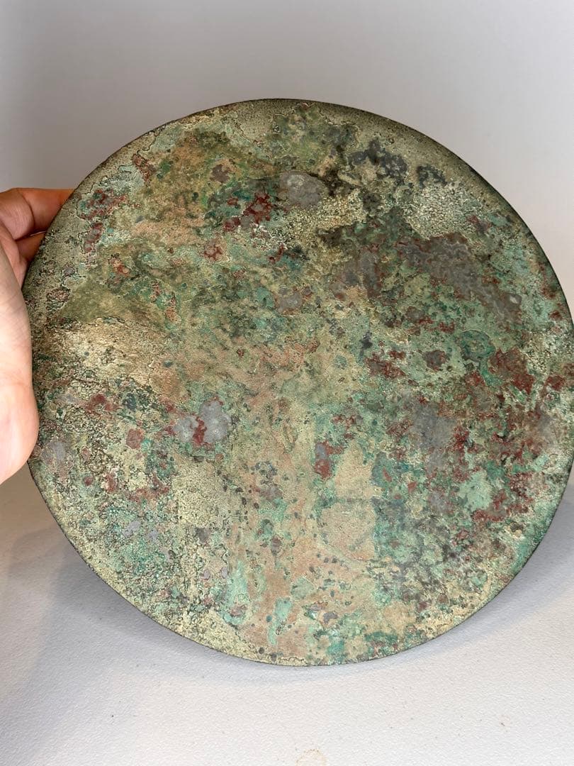 唐代 瑞獣四神文銅鏡 古鏡 青銅鏡 重厚作 銘帯入 時代物 收藏品