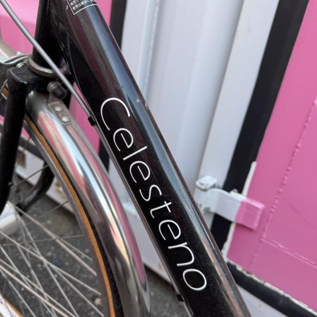 Celsteno シティサイクル 27インチ ブラック LEDオートライト