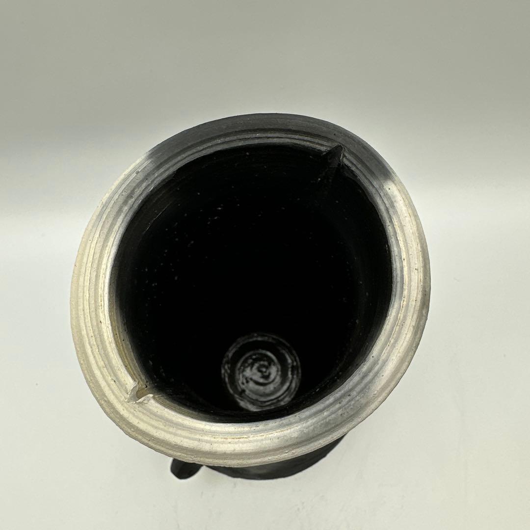 炭彩黒焼締 デイビット・アタマンチャック 花入 YAKISHIME KASE