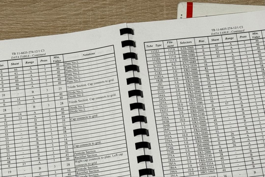 【貴重】真空管のデータ冊子・アメリカ取り寄せ品