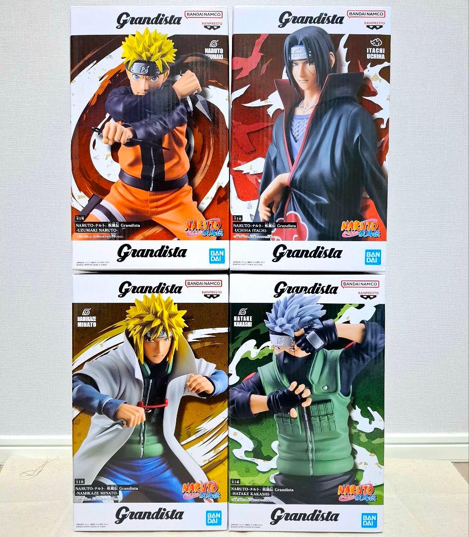 疾風伝　Grandistaうずまきナルト　うちはイタチ　ミナト　カカシフィギュア