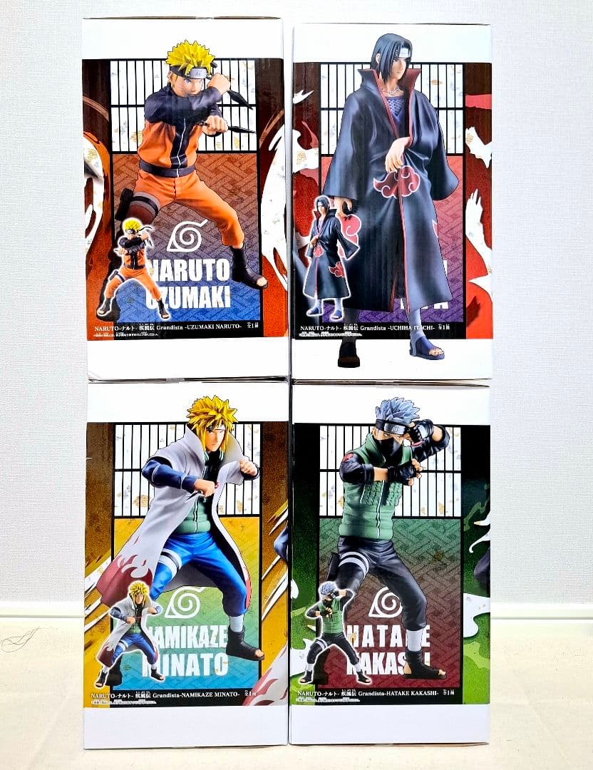 疾風伝　Grandistaうずまきナルト　うちはイタチ　ミナト　カカシフィギュア