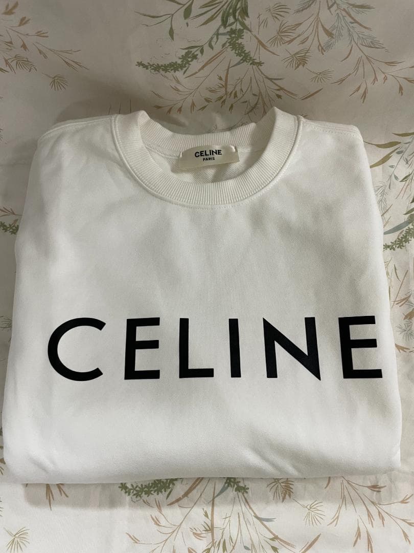 ホワイト/即発送 セリーヌ スウェット Celine 長袖