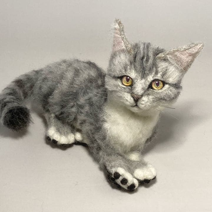 羊毛フェルト 猫 L L Lサイズ　オーダー　サンプルページ