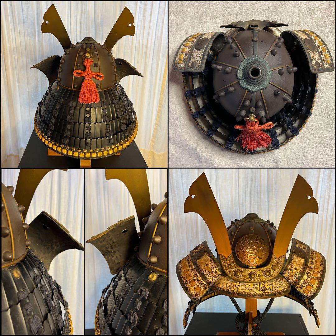 超美品！『薩摩国住光忍十一代作』日本 甲冑 錆胴鉄錆鋲当世具足『鎧 一式』等身大