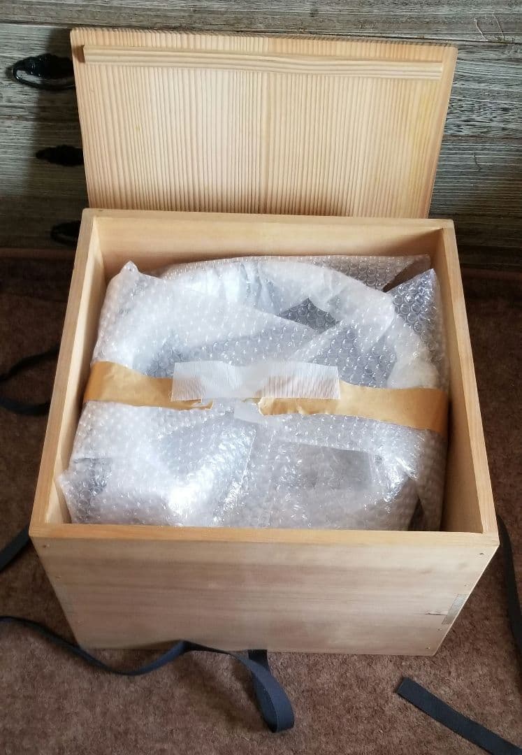 道安風炉 鉄製 名工 釜師藤兵衛作 桐箱 前瓦 敷瓦つき