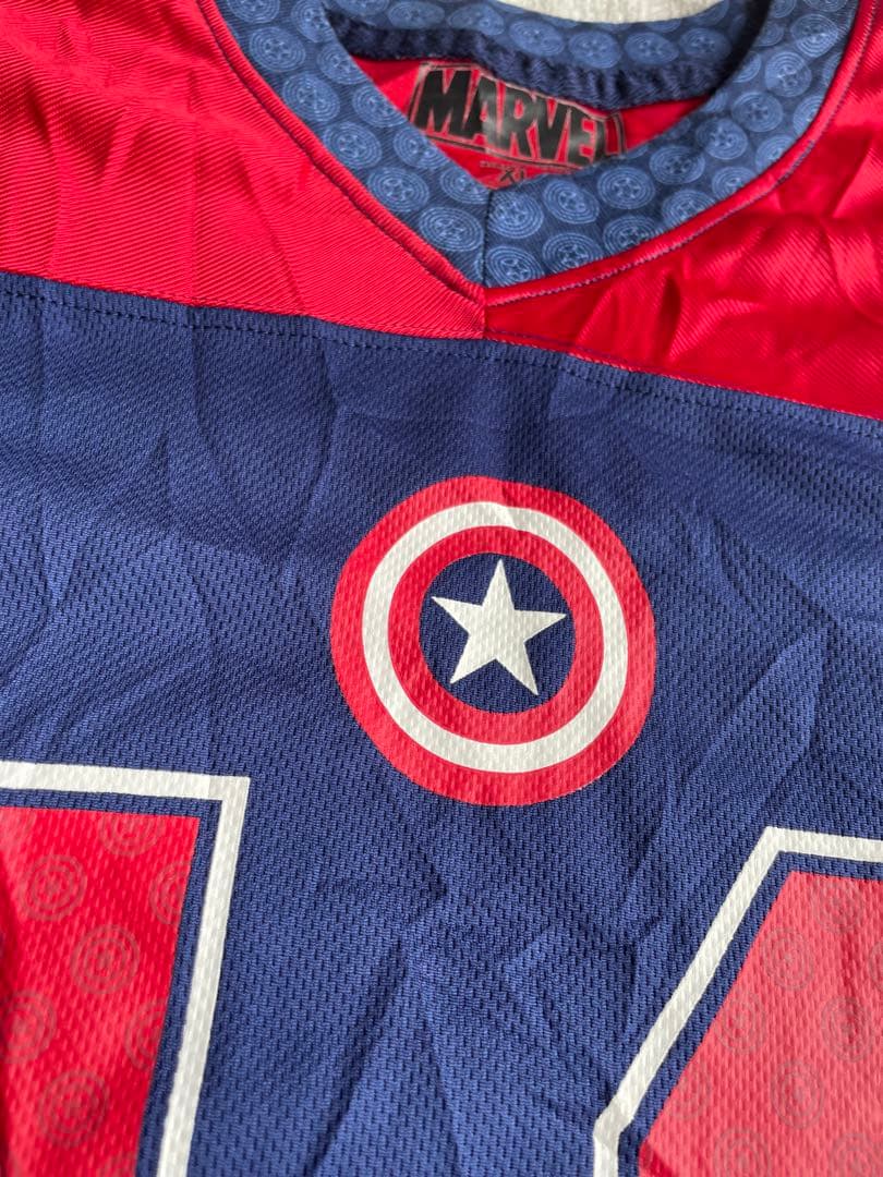 marvel キャプテンアメリカ　ユニフォーム・ゲームシャツ・アメフトシャツXL