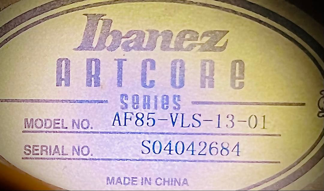 Ibanez AF85-VLS-13-01 フルアコ