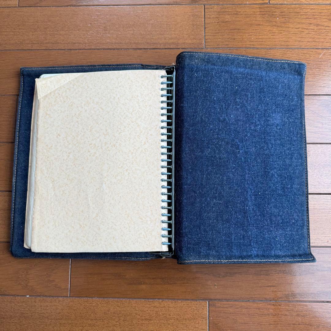 BLUE BORN デニムバインダー ポケット付き　希少　アメリカ製生地