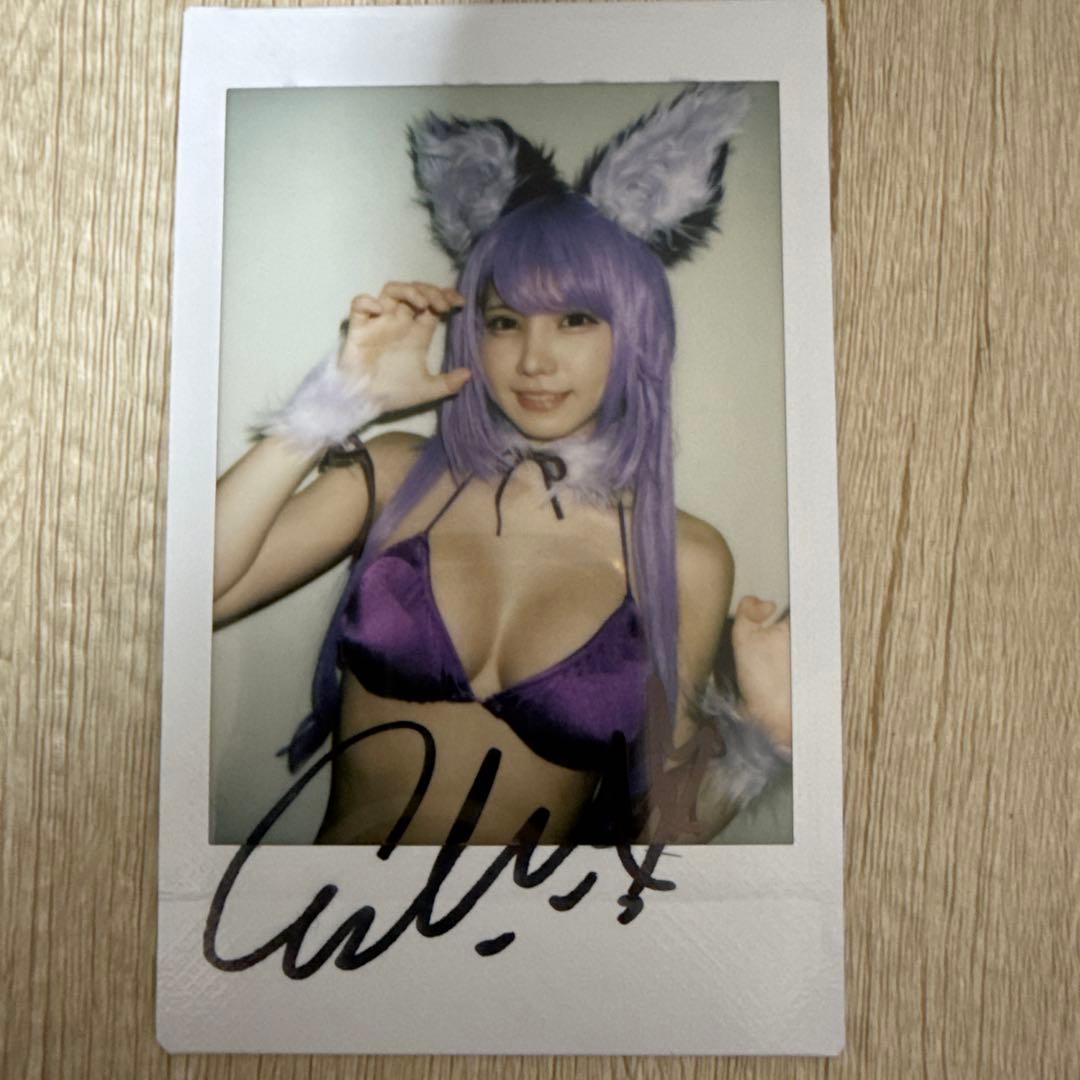 えなこ　直筆サインチェキ　ワイルドキック