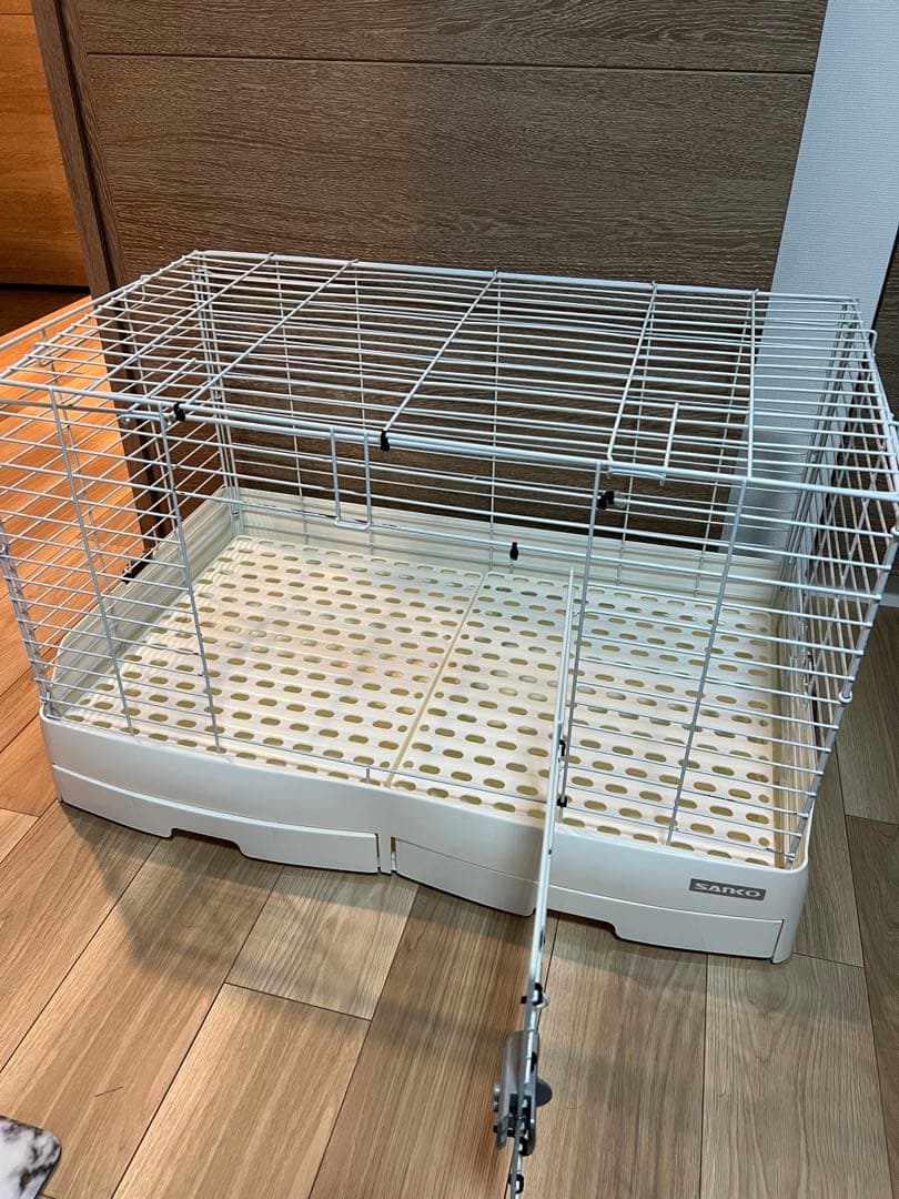 Sanko ケージ ホワイト キャスター付 サンコー イージーホーム エボ80