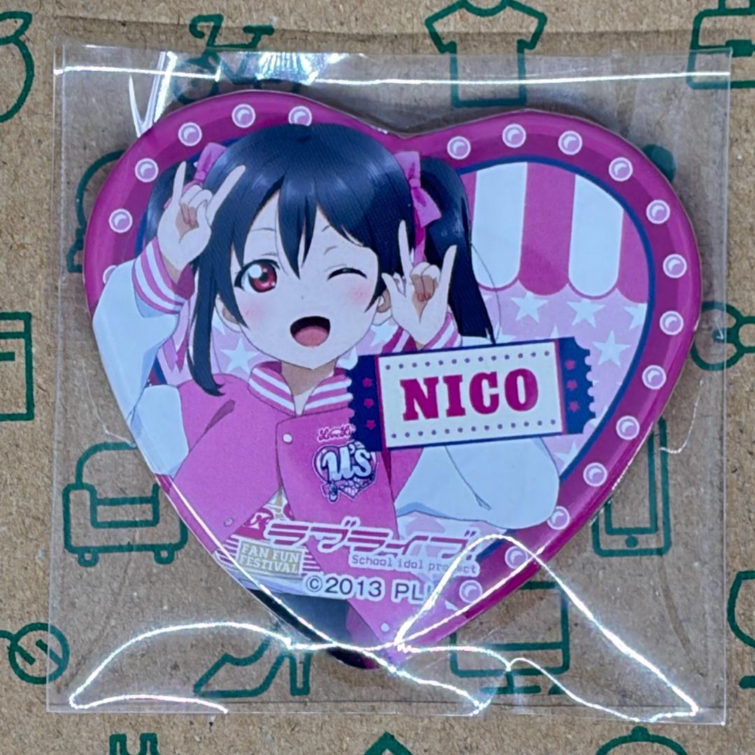 μ's ハート型缶バッジ 9点セット シリーズ15周年x全国遊園地コラボ