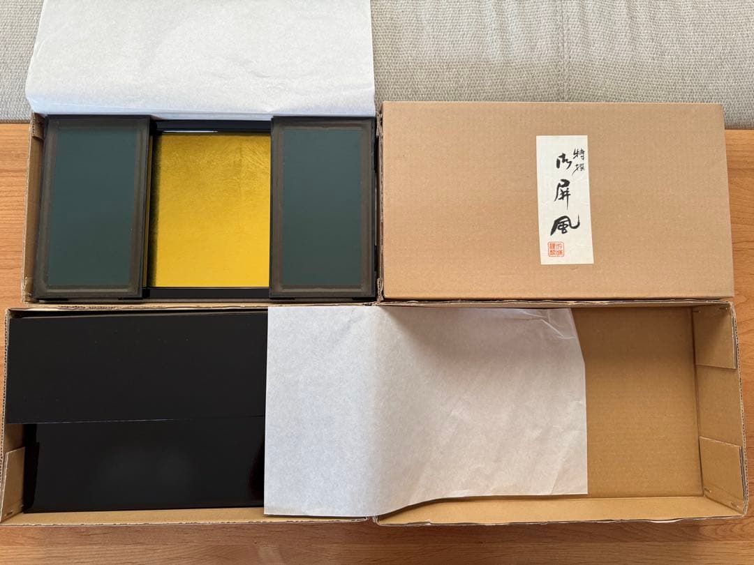 縁起物、新年/正月飾り◆木目込人形「七福神」7体＋ひな壇、金屏風、名前札 セット