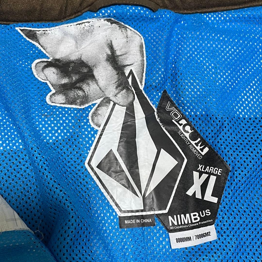 ボルコム　スキーウェア　ナイロンパンツ　総柄　ロゴ刺繍　タウンユース　XLサイズ