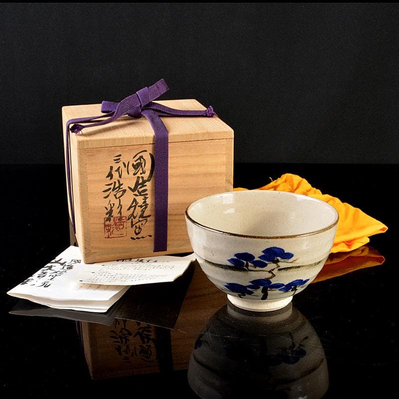 かぶとむし　掛軸　6161A　茶碗　5596　2点まとめて