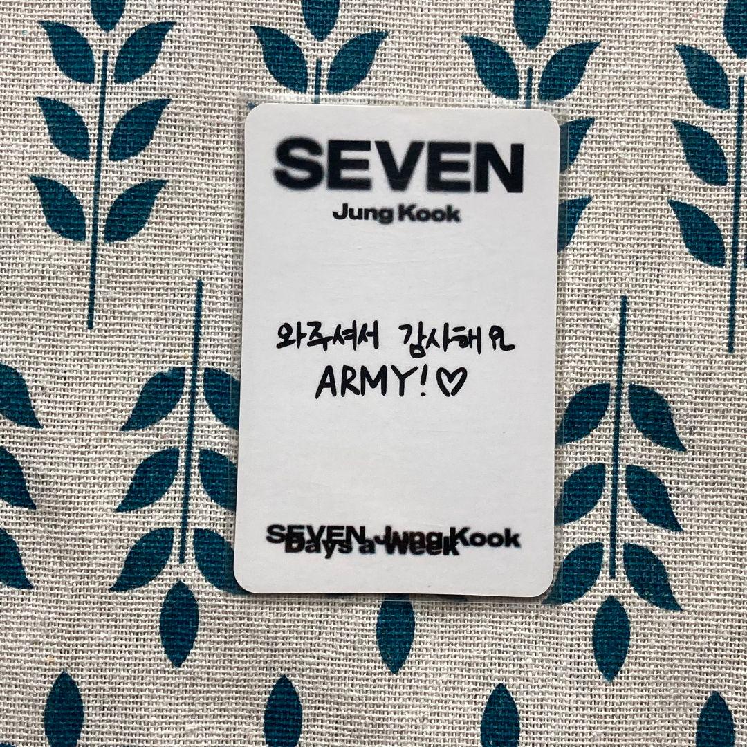 BTS JUNGKOOK SEVEN inkigayo ジョングク トレカ