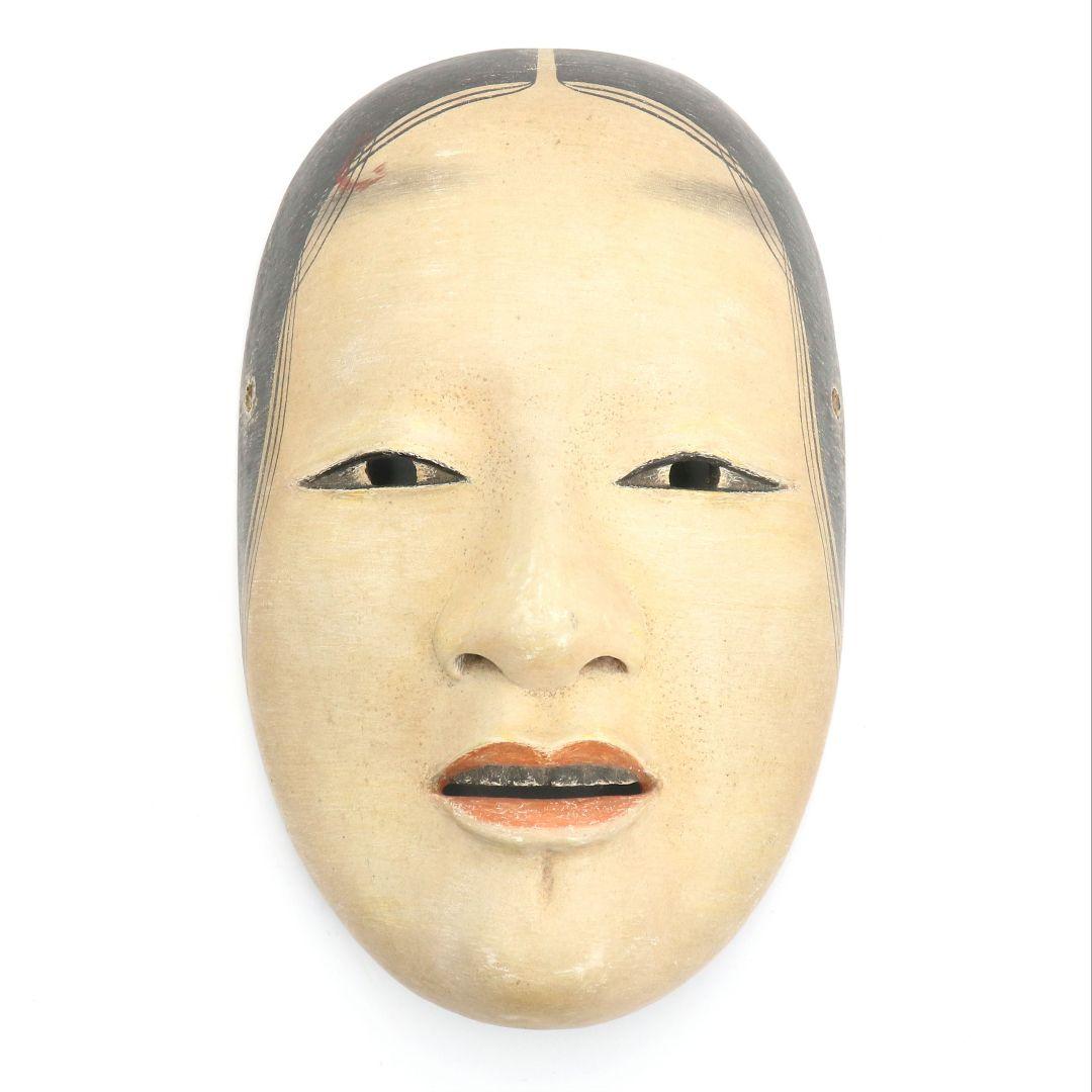 能面 若女 彩色木彫　AC1020