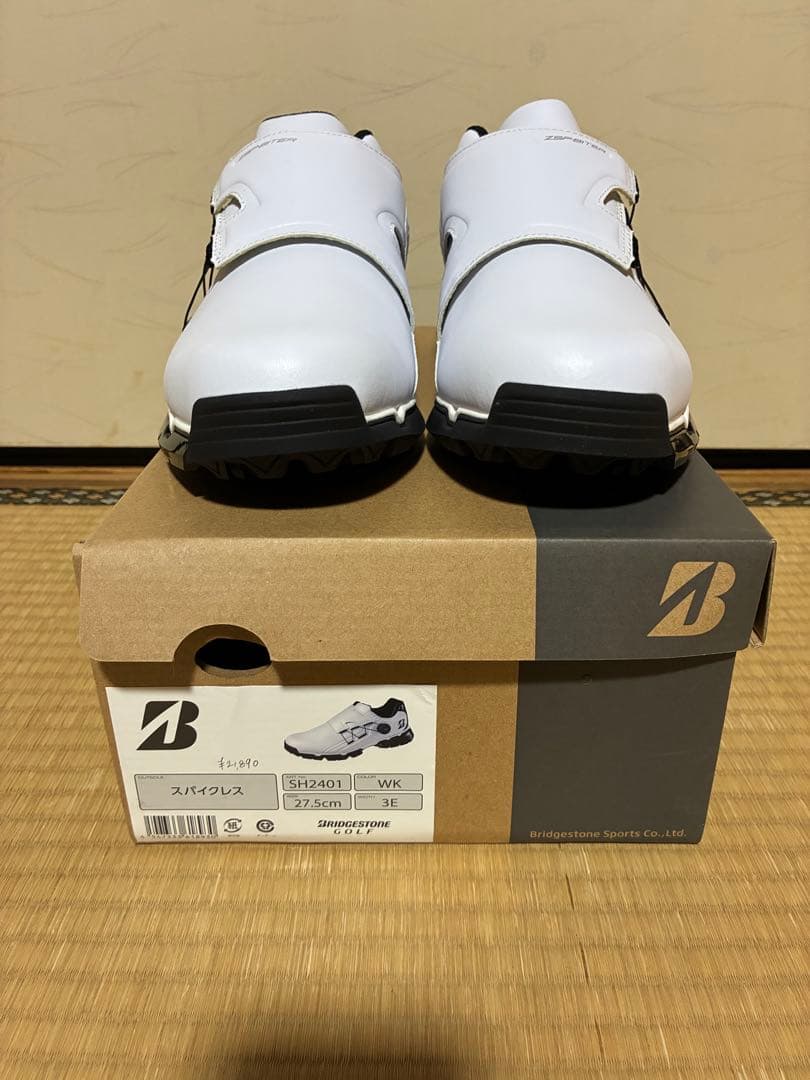 【新品】ブリジストン ゴルフシューズ(SH2401) 白 27.5cm