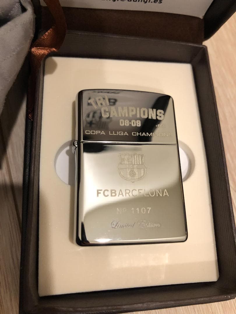 FCバルセロナ 08-09 三冠達成記念ジッポ Zippo