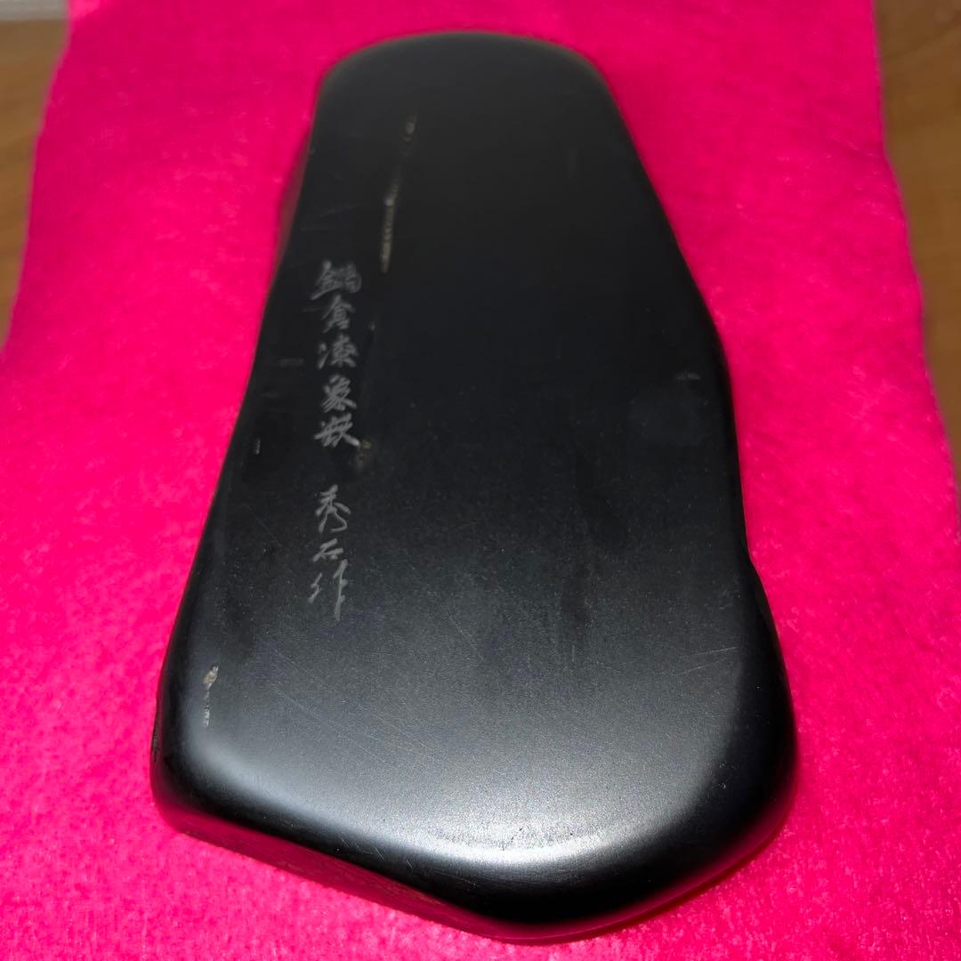 ⭕️超　希少　鍋倉漆象嵌硯　軍鶏を象嵌　女性好み作品　手間かかる