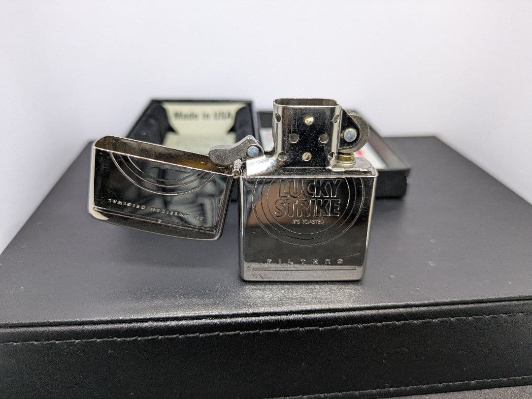 zi 93　ラッキーストライク　両面加工　未使用　ジッポー
