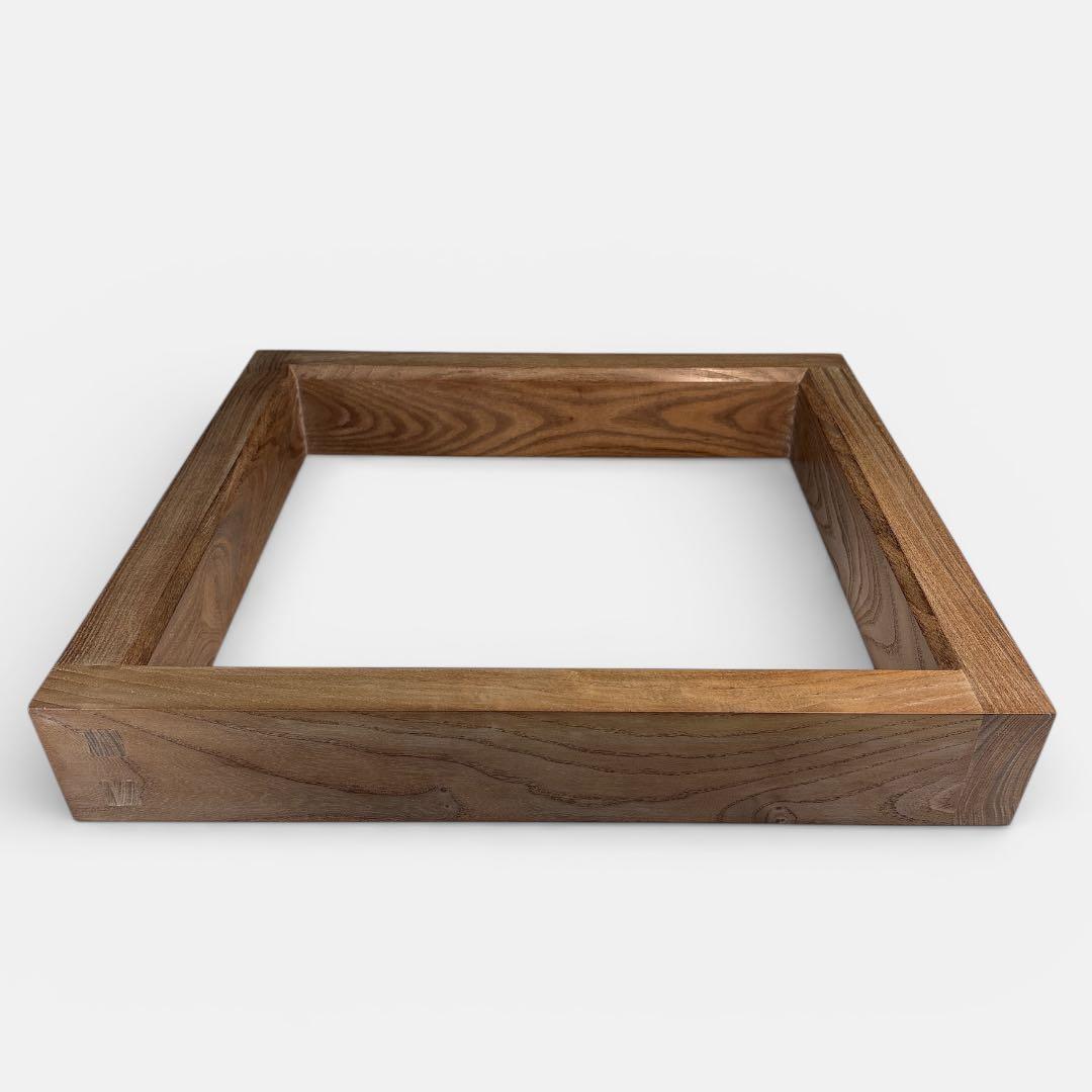 【中古品】茶道具　雄斎造　本桑炉縁（共箱）