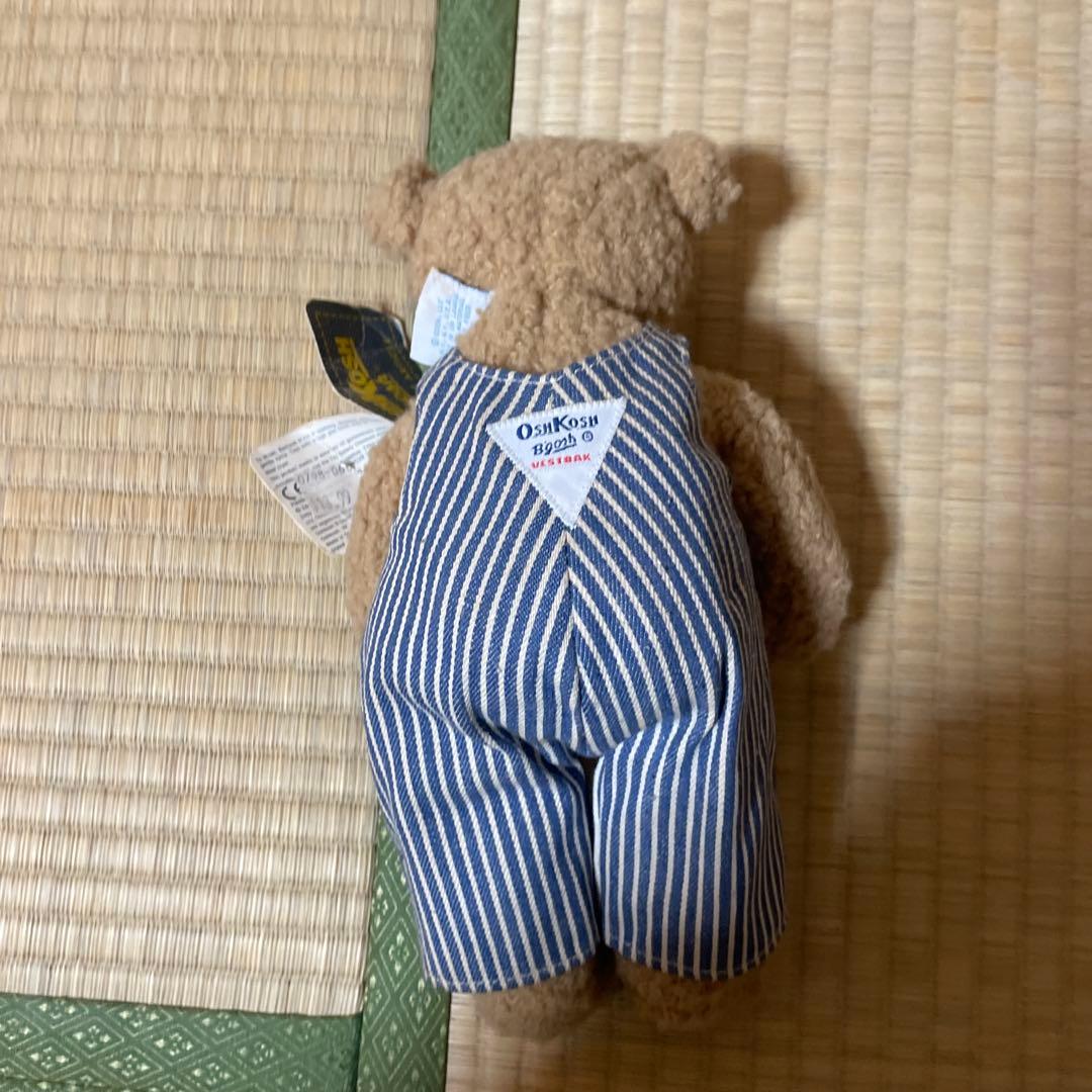 OshKosh ぬいぐるみ ストライプオーバーオール