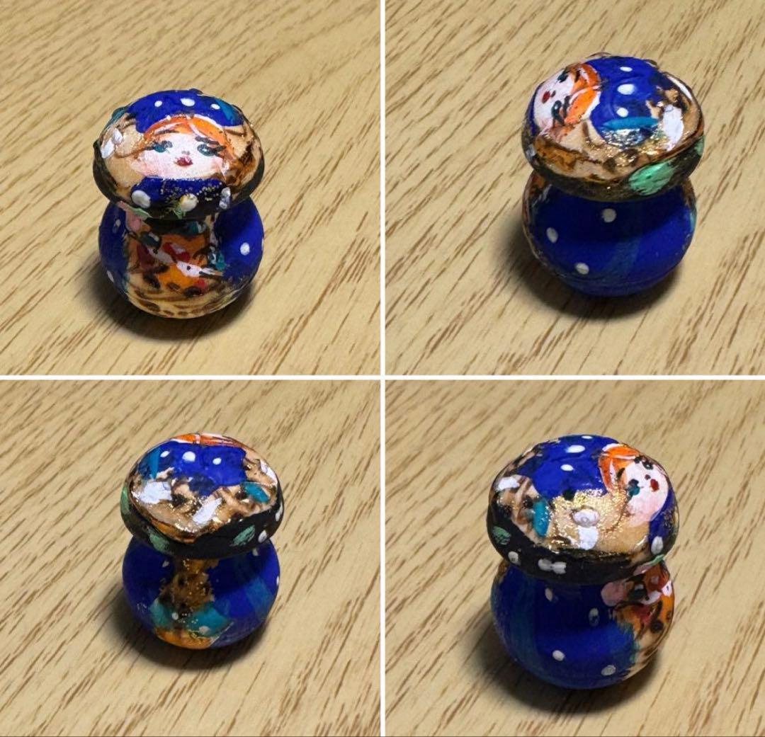 セール❗️ロシア　イリーナ・ママエヴァ作品　キノコ型マトリョーシカ5組