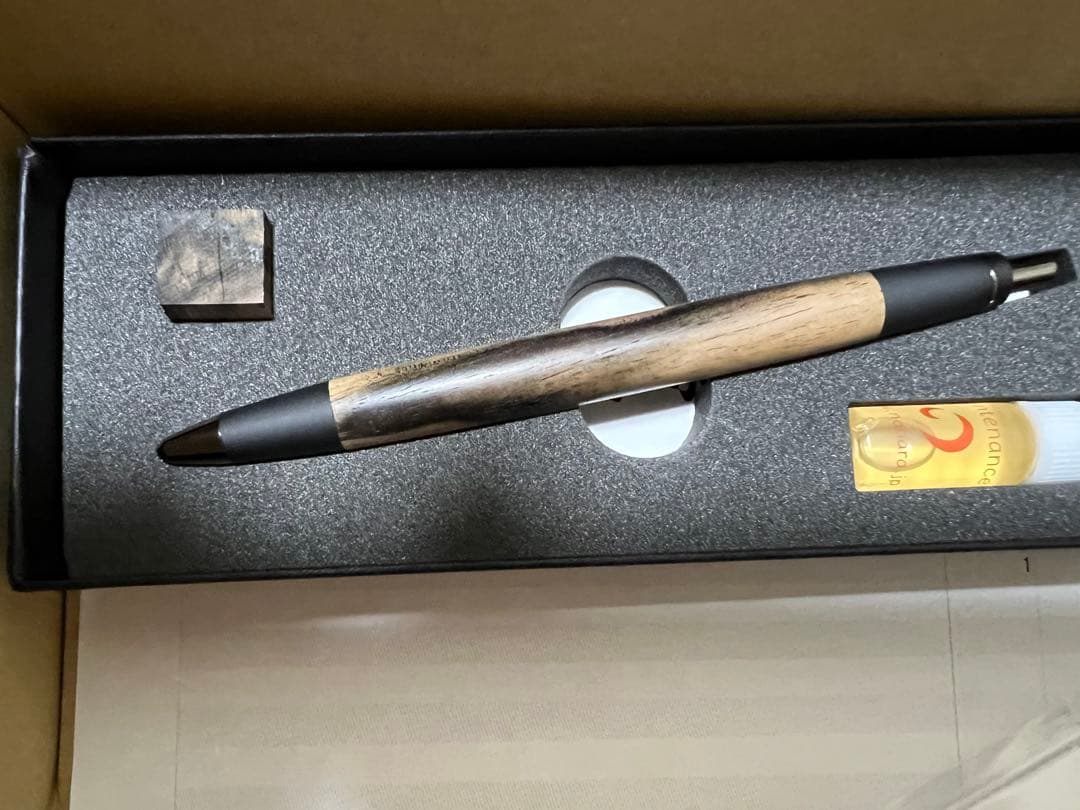 野原工芸　黒柿のシャープペンシル　ネオブラック