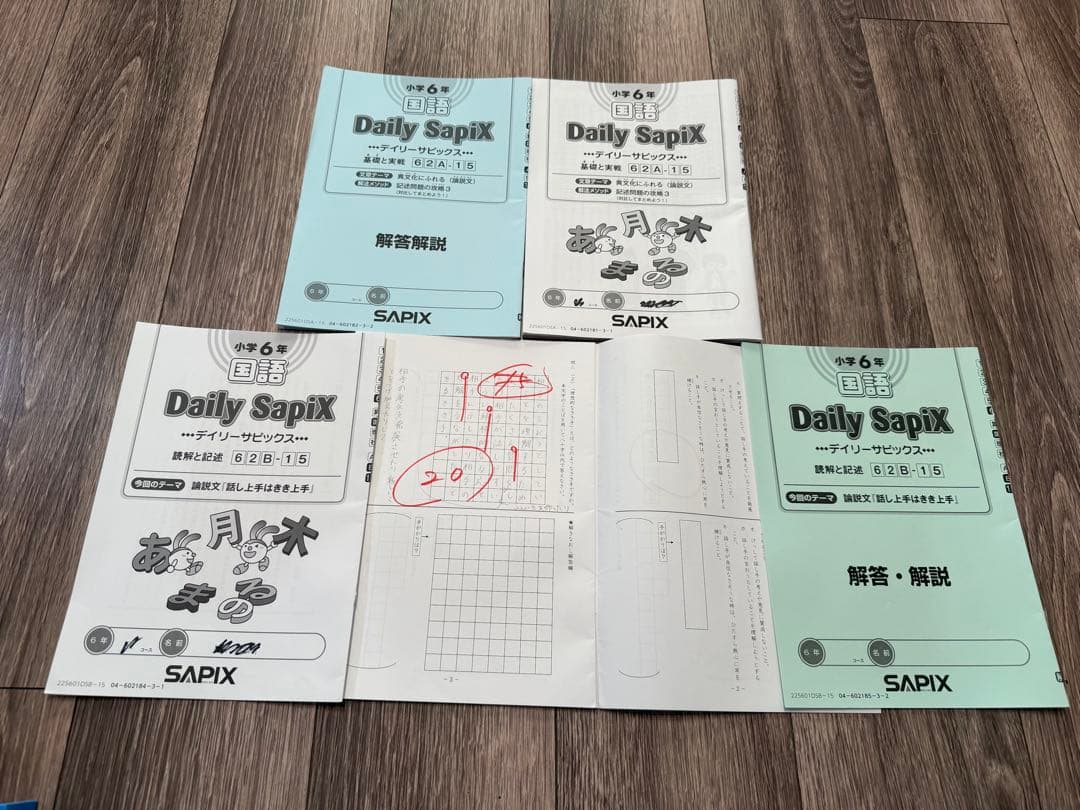 最新2025年版　6年生Sapix国語教材