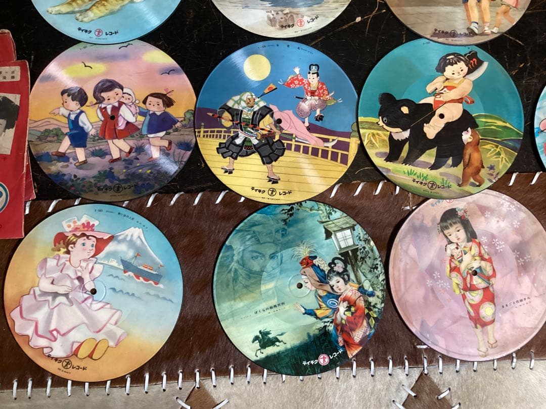 レトロ　ピクチャーレコード　１９枚　SPレコード　童謡　漫画
