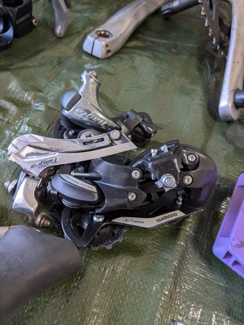 ジャンク自転車　ロードバイク　パーツ　部品　セット