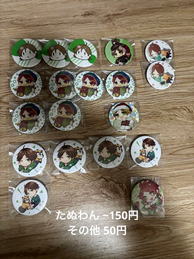 うらたぬきグッズ 缶バッジ