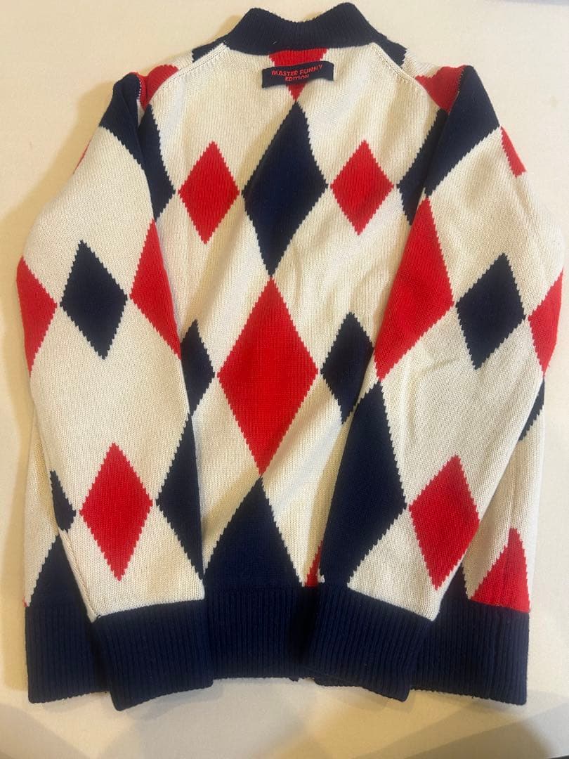 MASTER BUNNY EDITION ダイヤモンドパターン　ニット　ブルゾン