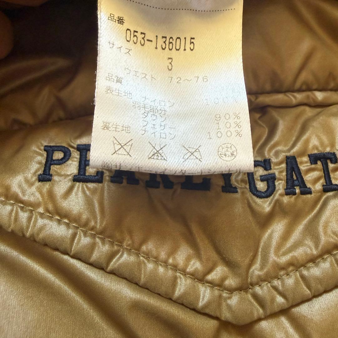 ダウン素材　パーリーゲイツ　パンツ　S〜M相当　極美品　金　ゴールド　暖パン　3
