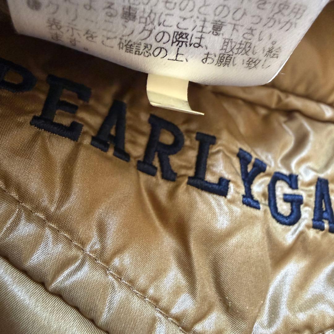 ダウン素材　パーリーゲイツ　パンツ　S〜M相当　極美品　金　ゴールド　暖パン　3