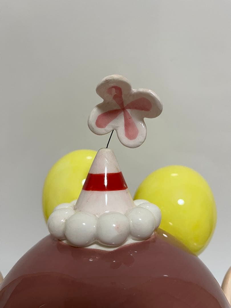 あくびちゃん貯金箱　陶器製