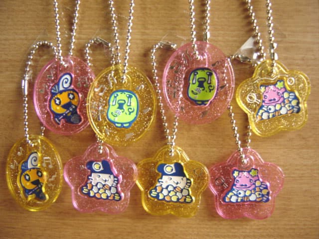 ♯Cbm28FZたまごっちラメシャラキーチェーン全16種