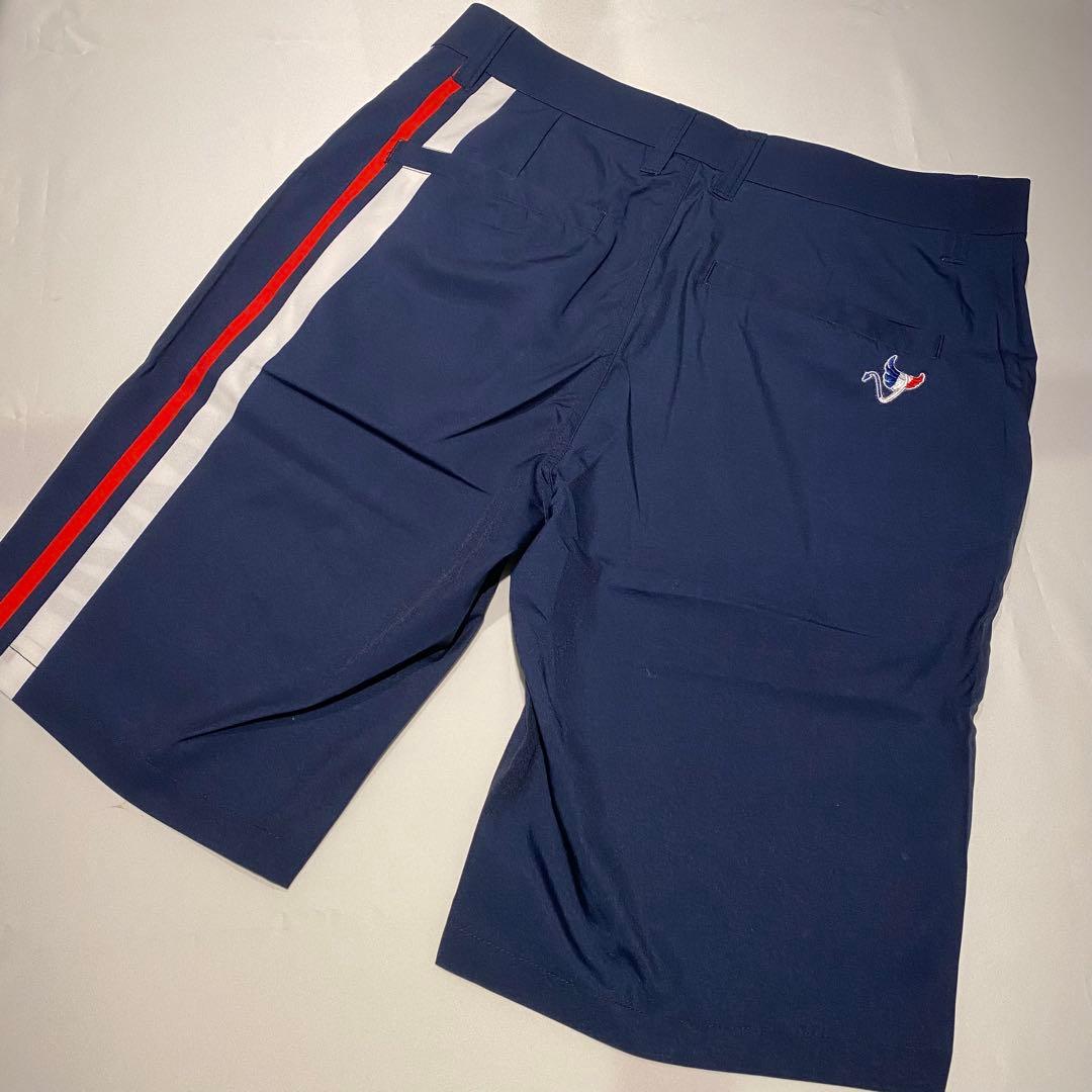 【新品】CLUNK　ハーフパンツ　ゴルフウェア　軽量　通気性　ネイビー　メンズM