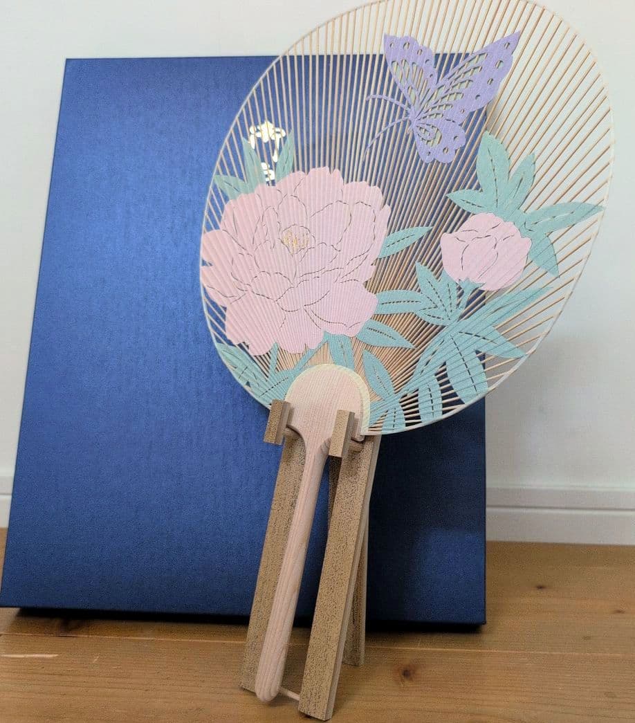 京うちわ 阿似波 特型両透うちわ【ヴァンクリーフ&アーペル】特別誂え　団扇