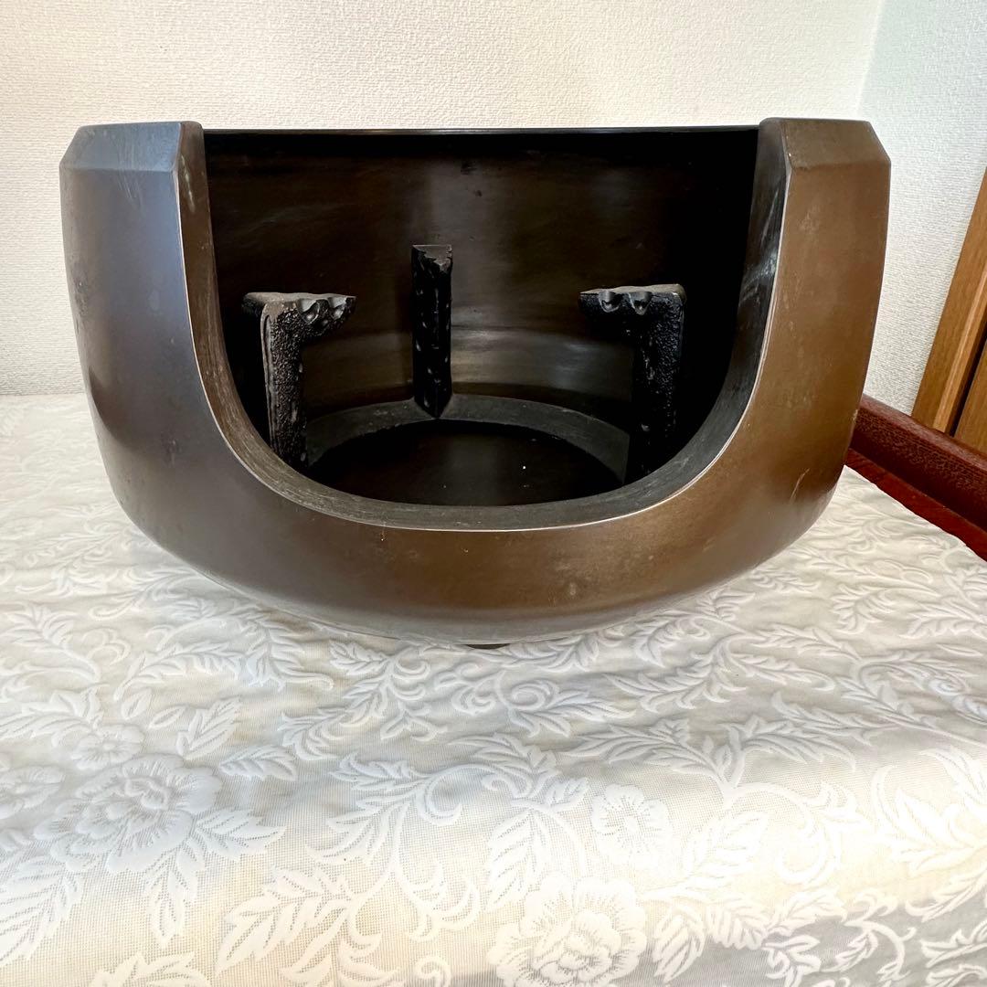 ♦︎未使用品♦︎ 唐銅？ 面取り風炉　風炉