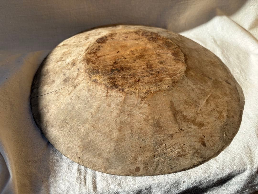 古道具　木皿　繭皿　皿