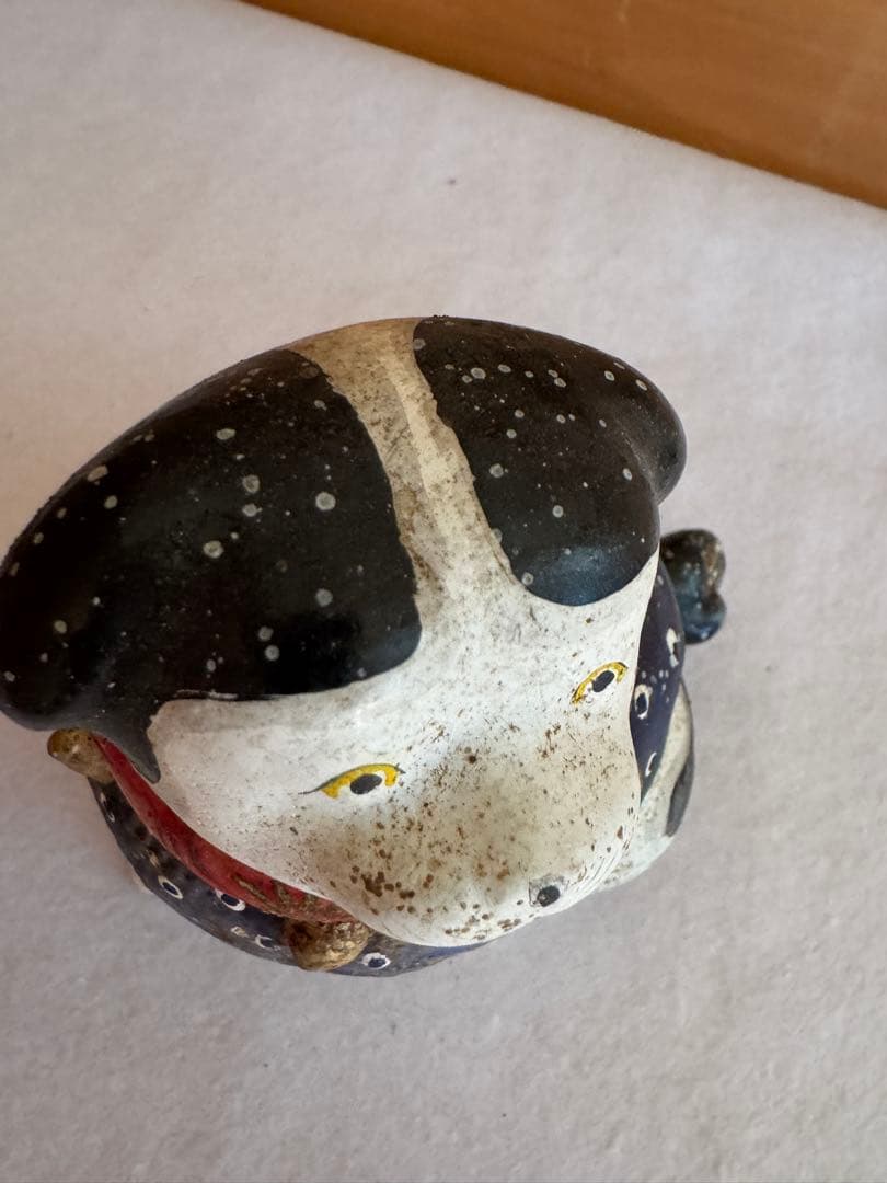 希少 中野土人形 奈良久雄 座り狆 郷土玩具 民藝 伝統文化 長野県